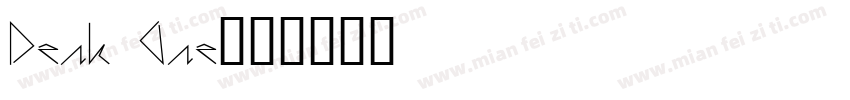 Denk One字体转换
